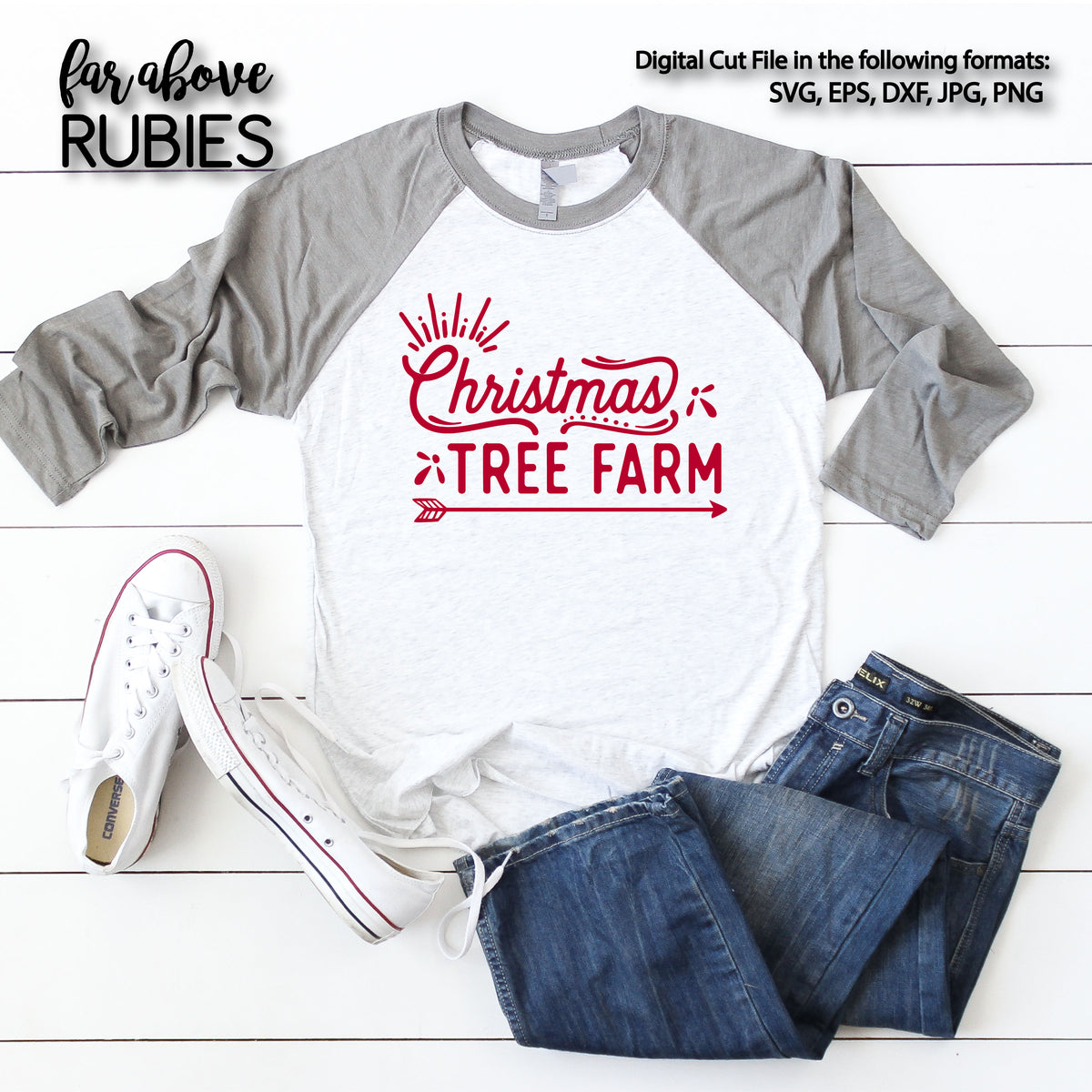 Christmas Tree Farm digital cut file Faraboverubies Designs