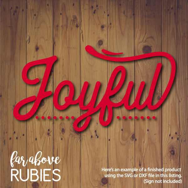 Joyful Christmas Holiday Word Art digital cut files
