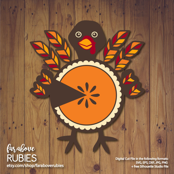 Thanksgiving Turkey Leftovers Pumpkin Pie digital cut files