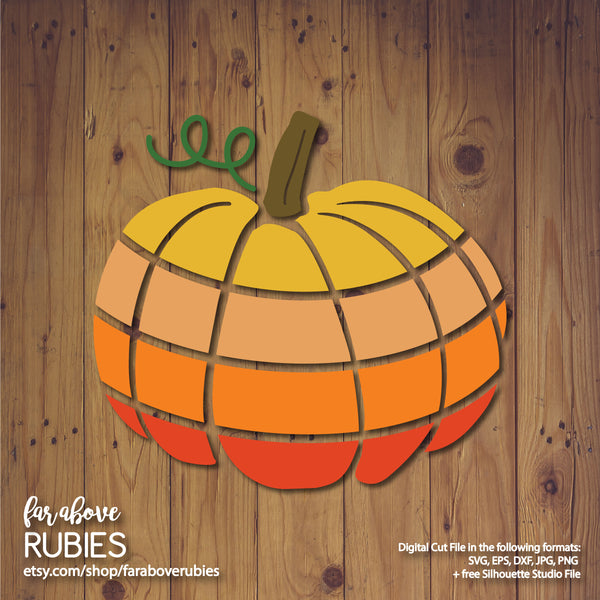 Ombre Pumpkin Fall Thanksgiving Halloween digital cut files