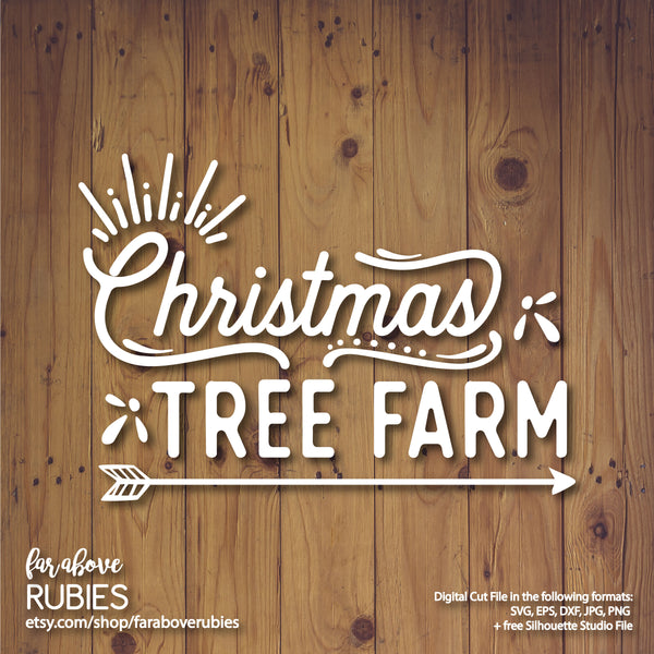 Christmas Tree Farm digital cut file