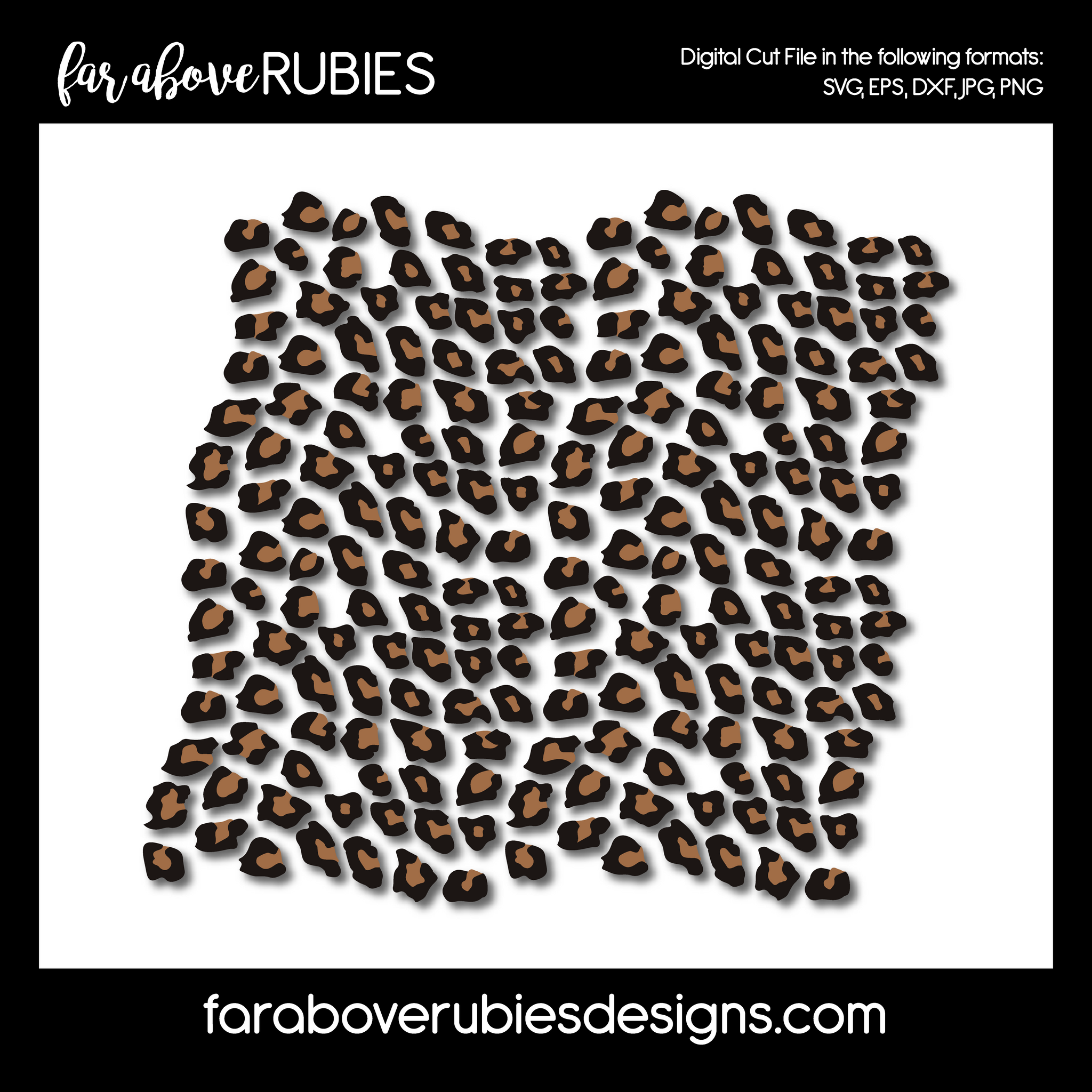 Leopard Animal Print Pattern repeatable digital cut files