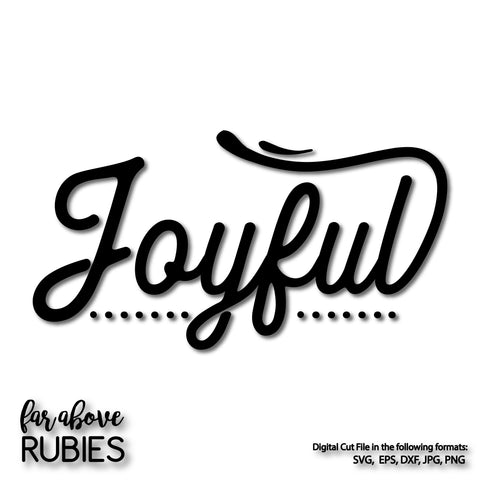 Joyful Christmas Holiday Word Art digital cut files