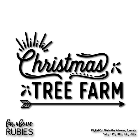 Christmas Tree Farm digital cut file