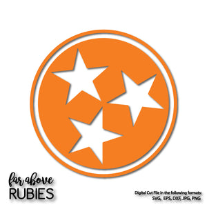 State of Tennessee TN Tri-Star tristar pride proud digital cut files Classic