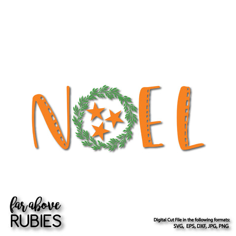 Noel Christmas TN Tristar Christmas Wreath Tennessee digital cut file