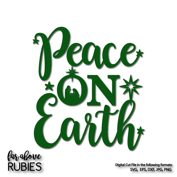 Peace on Earth Christmas Bible Verse digital cut files