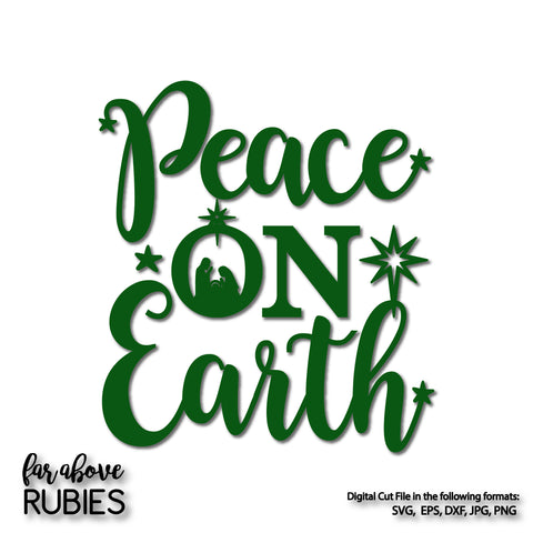 Peace on Earth Christmas Bible Verse digital cut files