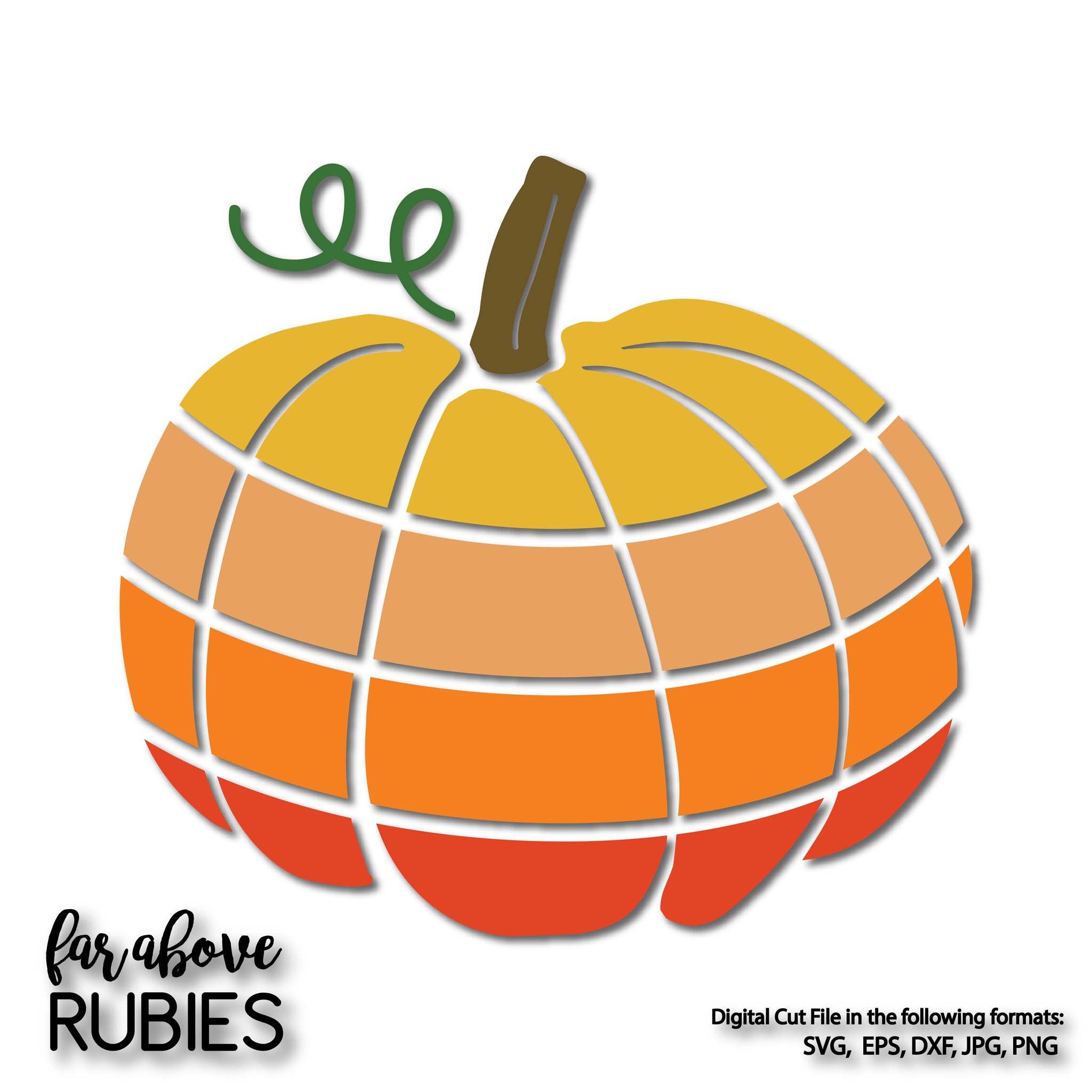 Ombre Pumpkin Fall Thanksgiving Halloween digital cut files