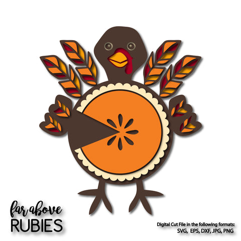 Thanksgiving Turkey Leftovers Pumpkin Pie digital cut files