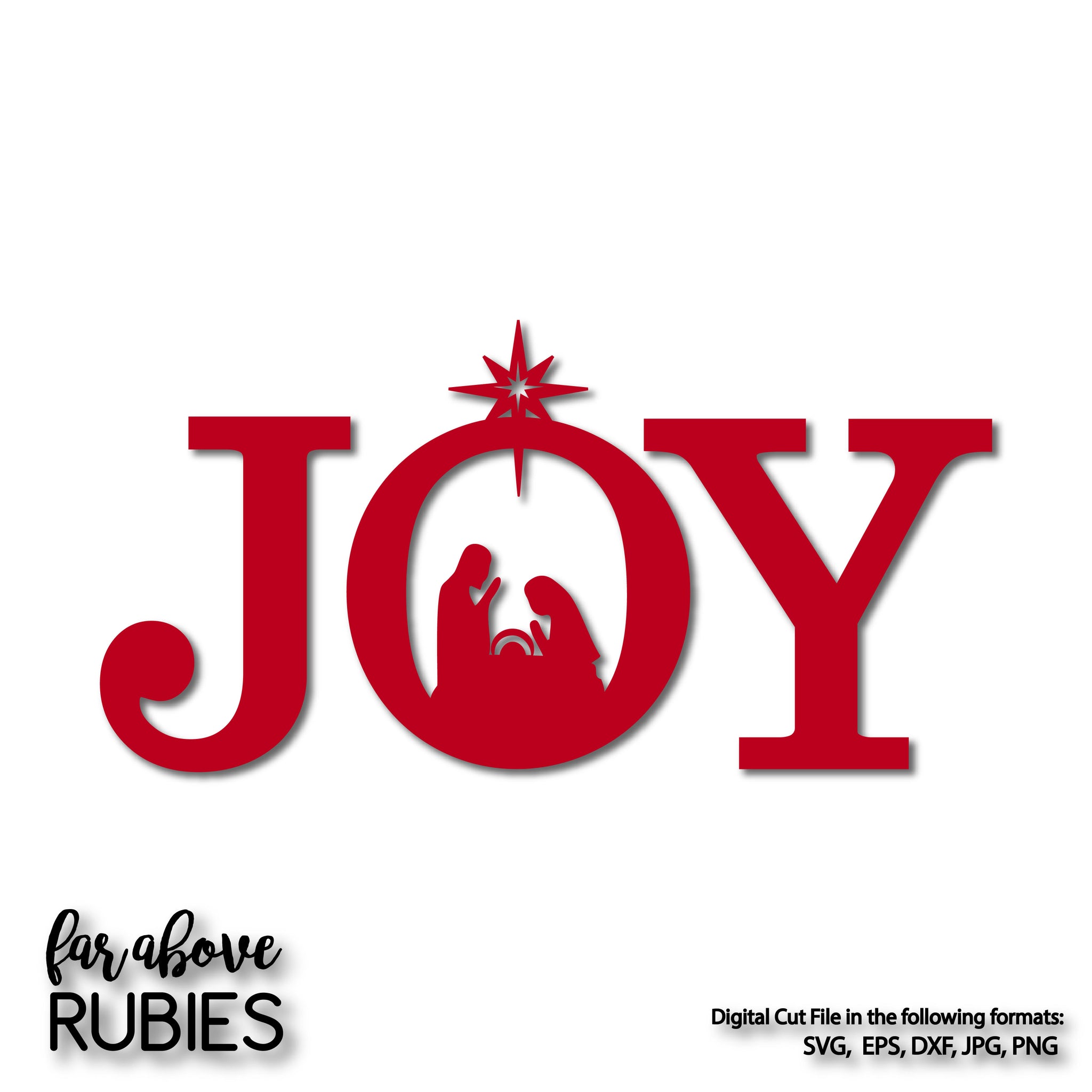 JOY Nativity Christmas Holiday digital cut files