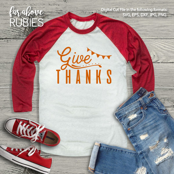 Give Thanks Word Art Thanksgiving digital cut files