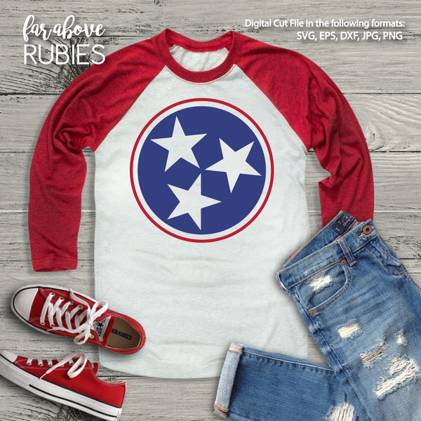 State of Tennessee TN Tri-Star tristar pride proud digital cut files Classic