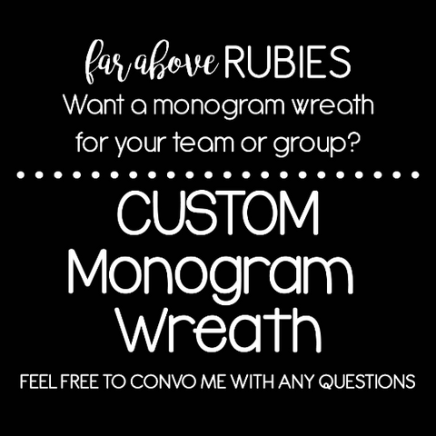 Custom Cut File Monogram Wreath with Arrows (monogram NOT included) digital cut file Team Spirit