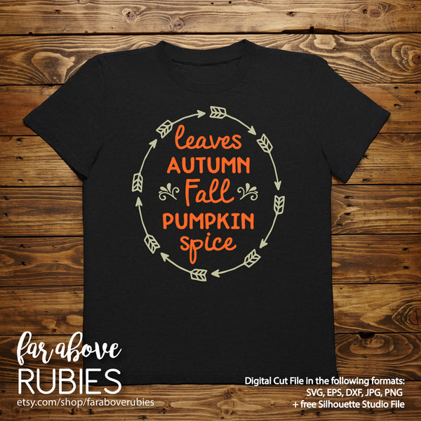 Fall Autumn Words Design digital cut files