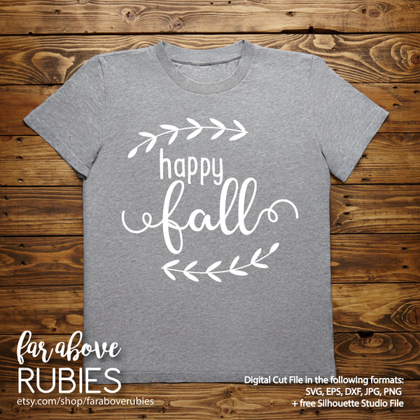 Happy Fall digital cut file