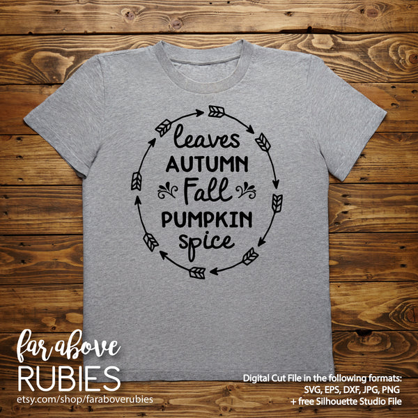 Fall Autumn Words Design digital cut files