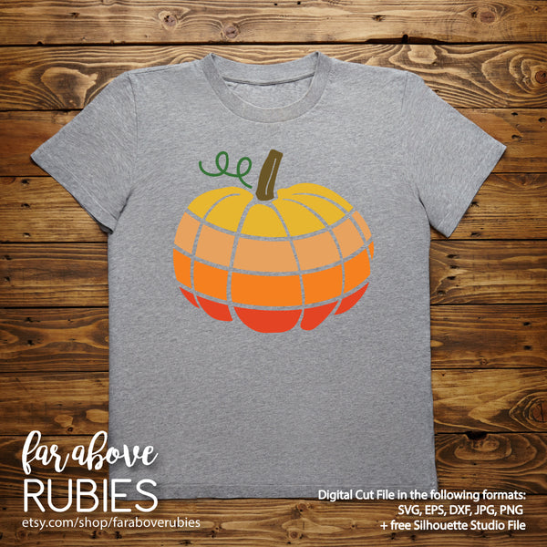 Ombre Pumpkin Fall Thanksgiving Halloween digital cut files