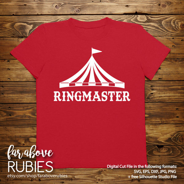 Ringmaster Carnival Circus Tent digital cut file