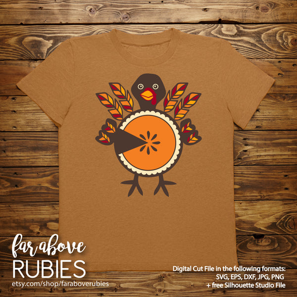 Thanksgiving Turkey Leftovers Pumpkin Pie digital cut files