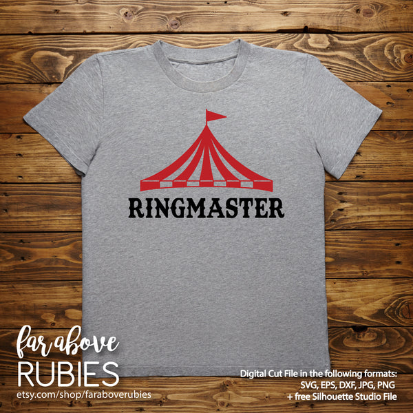 Ringmaster Carnival Circus Tent digital cut file