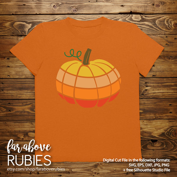 Ombre Pumpkin Fall Thanksgiving Halloween digital cut files