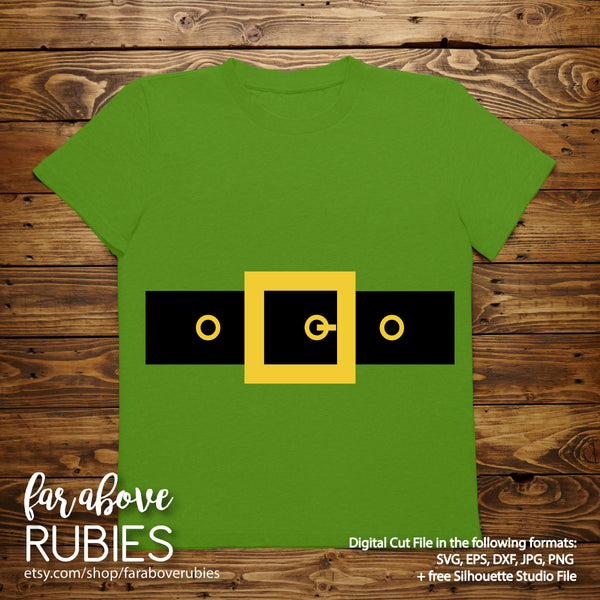 Belt with Buckle for Santa Belt Elf Belt Leprechaun Belt digital cut file