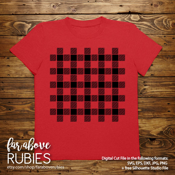 Buffalo Plaid Check Pattern for use in your own designs digital cut file stencil