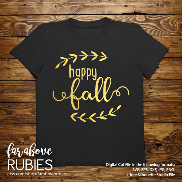 Happy Fall digital cut file