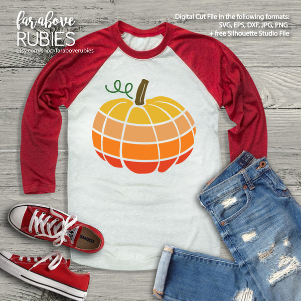 Ombre Pumpkin Fall Thanksgiving Halloween digital cut files