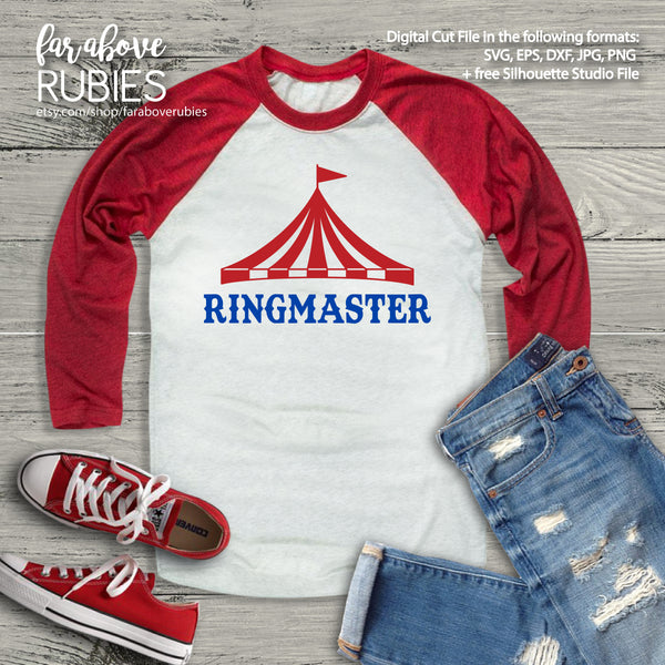 Ringmaster Carnival Circus Tent digital cut file