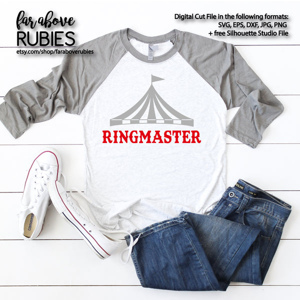 Ringmaster Carnival Circus Tent digital cut file